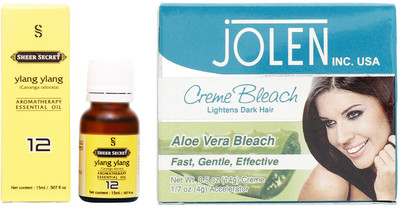 

SHEER SECRET YLANG ESSENTIAL OIL 15ML and JOLEN ALOEVERA BLEACH 35GRAMS(Set of 2)