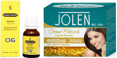 

SHEER SECRET LEMON ESSENTIAL OIL 15ML and JOLEN GOLD BLEACH 35GRAMS(Set of 2)