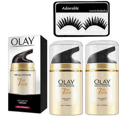 

Adorable eyelashes, olay total effects 7 in one anti cream pack of 2(Set of 3)