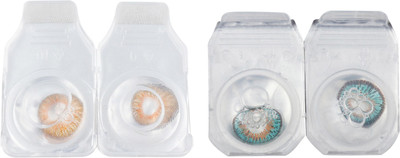 

optify Combo Pack Monthly Color Contact Lens (Zero Power, Honey-Tarquise, Pack of 2) Monthly Contact Lens(1, Honey-Tarquise, Pack of 2)