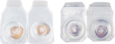 

optify Combo Pack Monthly Color Contact Lens (Zero Power, Honey-Voilet, Pack of 2) Monthly Contact Lens(1, Honey-Voilet, Pack of 2)