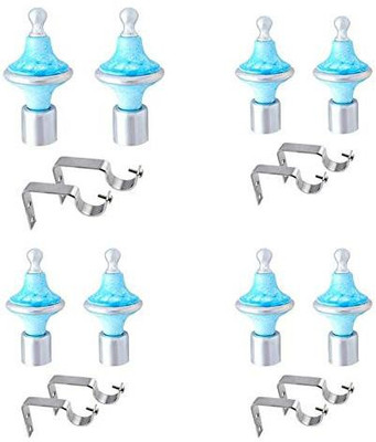 GROWNIX Light Blue Rod Rail Bracket Metal(Pack of 4)