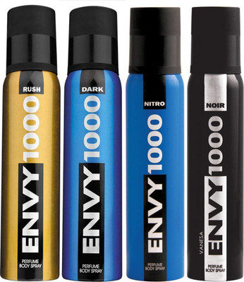 

Envy Dark, Rush, Nitro and Noir Deo Combo 120 ml (Pack of 4) Body Spray - For Men & Women(480 ml, Pack of 4)