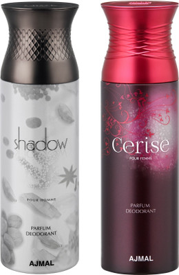 

Ajmal ShadowHim & Cerise Deodorant Spray - For Men & Women(200 ml, Pack of 2)