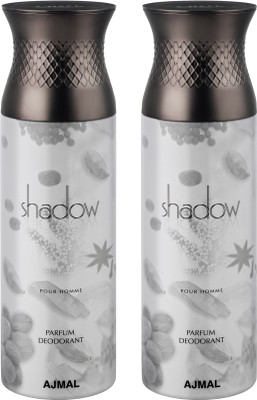 

Ajmal Shadow Him Deodorant Spray - For Men(200 ml, Pack of 2)
