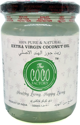 

THE COCO FACTORY EXTRA VIRGIN COCONUT OIL Coconut Oil Jar(500 ml)