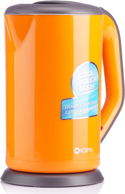 

Koryo KEK1872SACO Electric Kettle(1.7 L, Orange & Black)