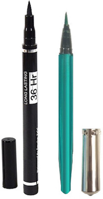 

tanvi27 ULTRA LONG LASTING DRAMA COLORFUL EYE LINERS 10 g(JET BLACK, SKY BLUE)