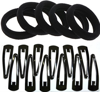 

Ellipsis Rubber Band and clips Hair Accessory Set(Black)