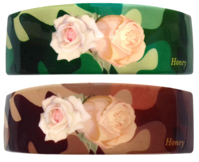 

Shreya Collection Combo of 2 Multicolour Shiny Floral Print Hair Ponytail Barrette Clutcher Alligator Buckle with Banana Clip for Women/Girl Back Pin(Multicolor)