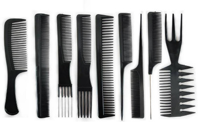 

Iyaan Set Of 9pcs Parlour & Salon Accessories Hair Comb Set For Men And Women Use
