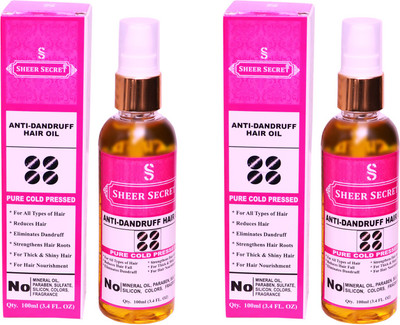 

SHEER SECRET ANTI DANDRUFF OIL (100% PURE COLD PRESSED OIL) Hair Oil(200 ml)