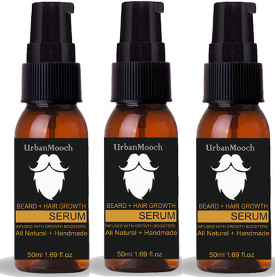 

UrbanMooch Beard & Hair Growth Serum - With Biotin, Ginseng, Saw Palmetto & Argan Oil (50 ml)-PACK OF-3-BOTTLE (150 ML)(150 ml)