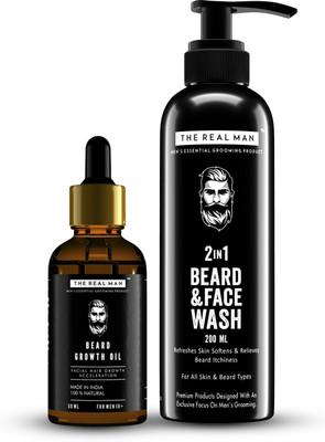 

The Real Man Beard growth oil and beard & face wash Beard Cream(250 ml)