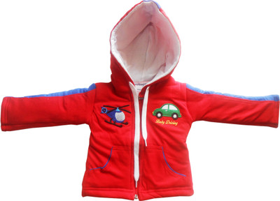 

Tinchuk Full Sleeve Self Design, Solid Baby Boys & Baby Girls Jacket, Red