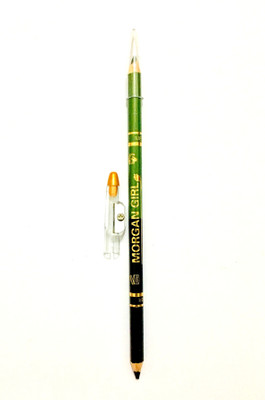 

MORGAN GIRL Waterproof BLACK & GREEN two-in-one Kajal with Sharpener(Black,Green)