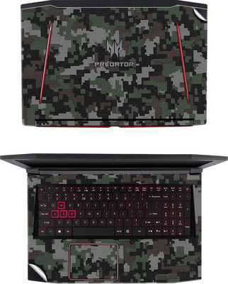 GADGETS WRAP GW-81137 Military Print Top & Inside Skin Vinyl Laptop Decal 15.6