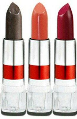 Bagani Lipsticks Combo Makeup Set of 3(Red, Orange, Brown)
