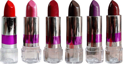 Bagani Lipsticks Combo Makeup Pack of 6(Red, Brown, Maroon, Pink, Purple)