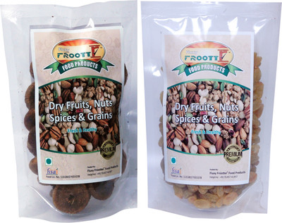 

FLUXYFROOTTR COMMON FIGS | YELLOW RAISINS | EACH 250 GM POUCH (PACK OF 2) Figs, Raisins(500 g, Pouch)