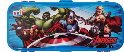 

SKI P0026 Avengers Art Plastic Pencil Box(Set of 1, Red, Blue)