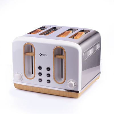 

Koryo KPT4105BSS 730 W Pop Up Toaster(White)