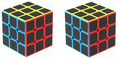 

Emob Pack of 2 Carbon Fiber Stickers 3x3 Neon Colors High Speed Magic Rubik Cube Puzzle Toy(2 Pieces)