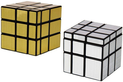 

M-Alive Mirror Silver/Gold Level up Set Speed Cube Bundle Magic Cube Cubing Smooth Puzzles Toy(2 Pieces)