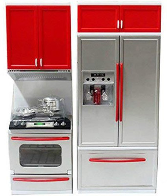 

Revent Kitchen Modern Kitchen Battery Operated Play Set with Refrigerator