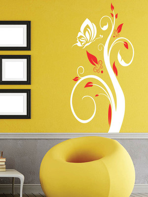 ALLURE 117 cm Butterfly Design Self Adhesive Sticker(Pack of 1)
