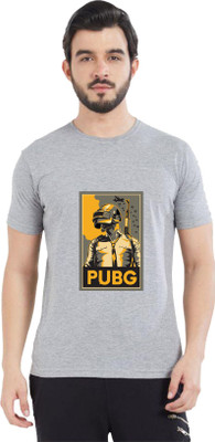 BRITISH TERMINAL Printed Men Round Neck Grey T-Shirt