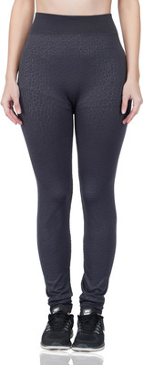 iSweven Self Design Women Grey Tights