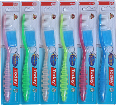 Today 4x Crocodile Hard Toothbrush(Pack of 6)