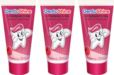 

Dentoshine Gel toothpaste for Kids - Raspberry (Pack of 3) - 80 g each Toothpaste(80 g, Pack of 3)