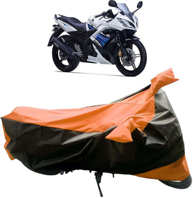 InayaAutoMotive Two Wheeler Cover for Yamaha(YZF R15 S, Black, Orange)