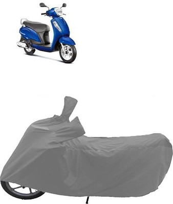 QualityBeast Two Wheeler Cover for Suzuki(Grey)