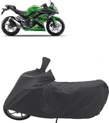 QualityBeast Two Wheeler Cover for Kawasaki(Ninja 300, Black)