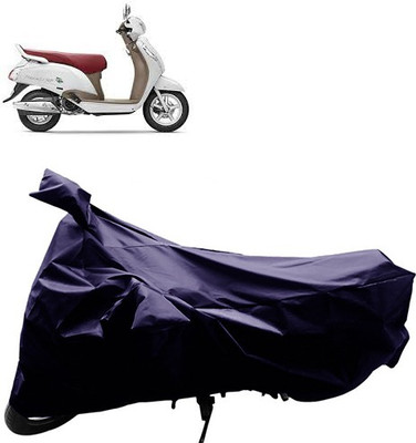 QualityBeast Two Wheeler Cover for Suzuki(Blue)