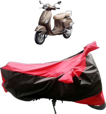 InayaAutoMotive Two Wheeler Cover for Piaggio(Vespa, Black, Red)