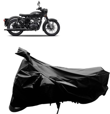 QualityBeast Two Wheeler Cover for Royal Enfield(Classic 500, Black)