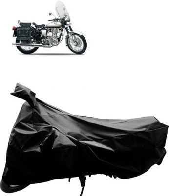 GoldRich Two Wheeler Cover for Royal Enfield(Black)