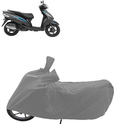 QualityBeast Two Wheeler Cover for TVS(Wego, Grey)
