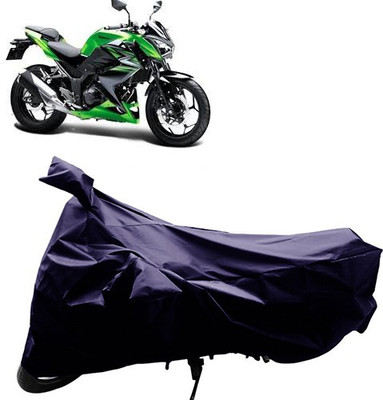 QualityBeast Two Wheeler Cover for Kawasaki(Z250, Blue)