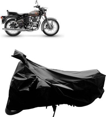 GoldRich Two Wheeler Cover for Royal Enfield(Black)