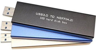 

Buyyart New USB3.0 TO M.2 NGFF SSD External Enclosure Storage Case Adapter Aluminium Black USB Adapter(Black, Blue, Silver)