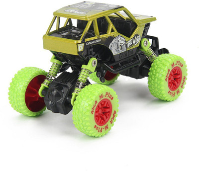 

Gencliq Pull Back Mini Moster Truck Toy For Kids Off Road Race Monster Truck (yellow)(parrot green)