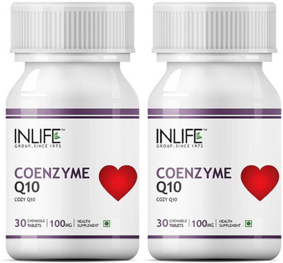 

Inlife Coenzyme Q10 (Ubiquinone), 100 mg - Chewable Tablets 30 - (2 Pack)(60 No)