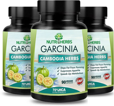 

Nutriherbs Garcinia Cambogia (70% Hca) 800Mg 90 Veg Capsules (Pack Of 1)(3 No)