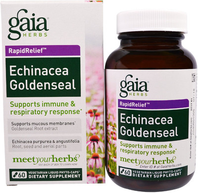 

Gaia Herbs RapidRelief Echinacea Goldenseal 60 Vegetarian Liquid Phyto-Caps(60 No)