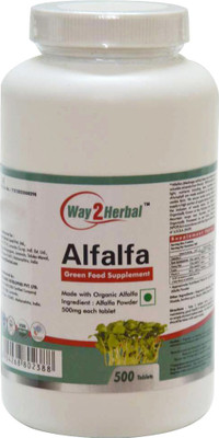 

Way2Herbal Alfalfa 500 Tablets (Pack of 4)(500 mg)